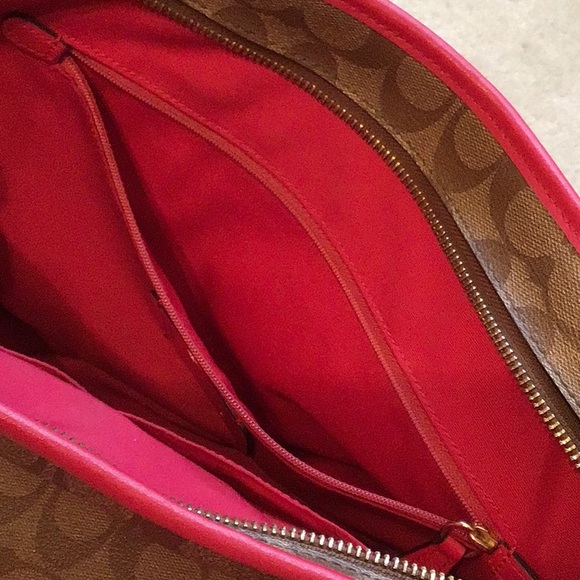 Coach City Tote, Tan/Brown/Pink - Picture 9 of 15